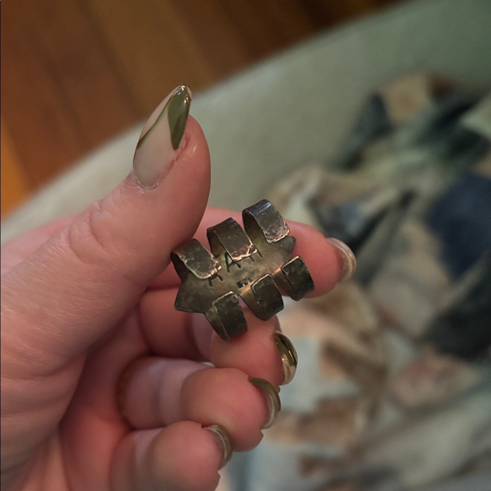 Turquoise Silver Statement Ring - image 3